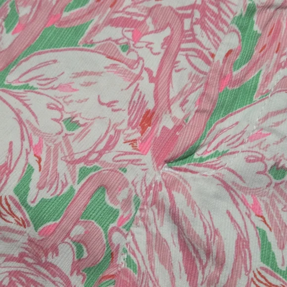 Lilly Pulitzer The Buttercup Short Scalloped Hem Flamingo Print - Picture 4 of 7